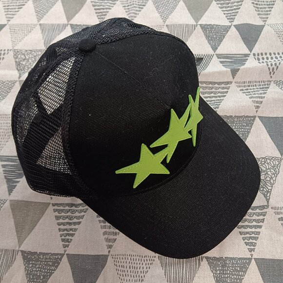 Amiri American Fashion Three Star Applique Trucker Hat - Picture 3 of 6